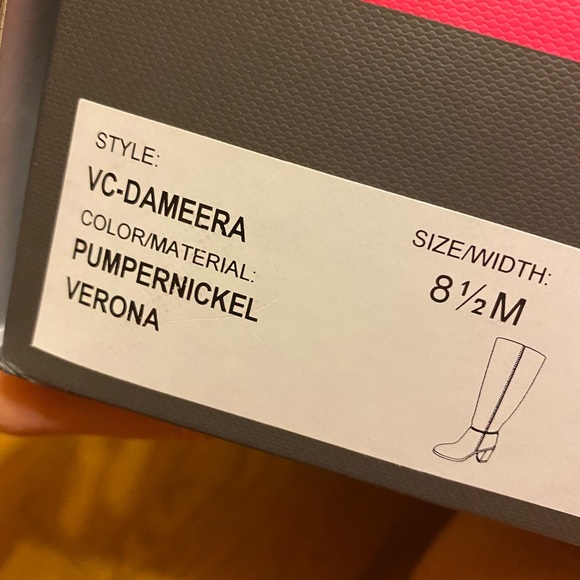 Vince Camuto DAMEERA Brown Suede Knee High Block Heel Boots Sz 8.5 - Picture 5 of 6